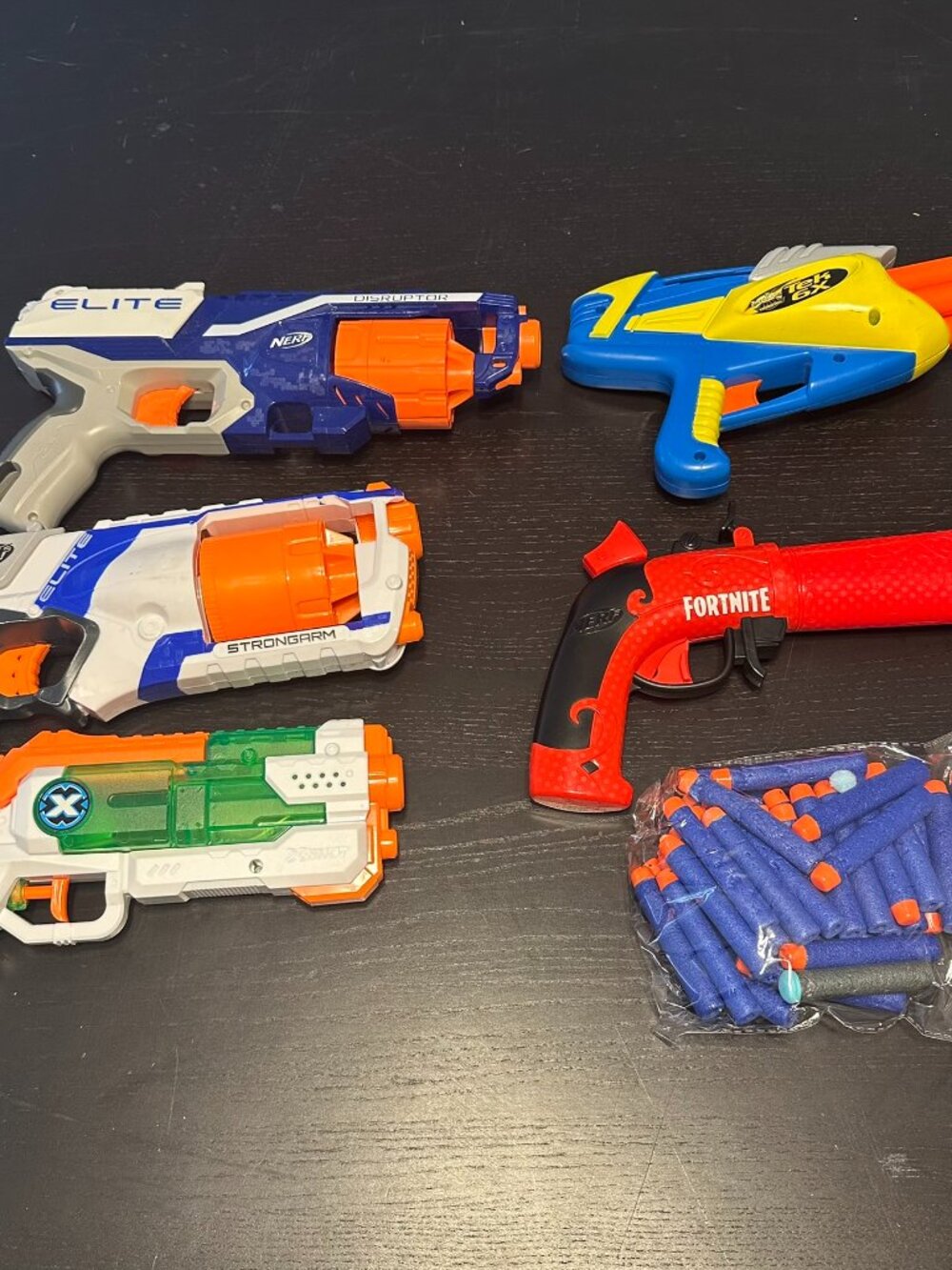 Toy Lot Nerf Gun Lot‎ Elite Disruptor Strongarm Fortnite Tek 6 + Darts